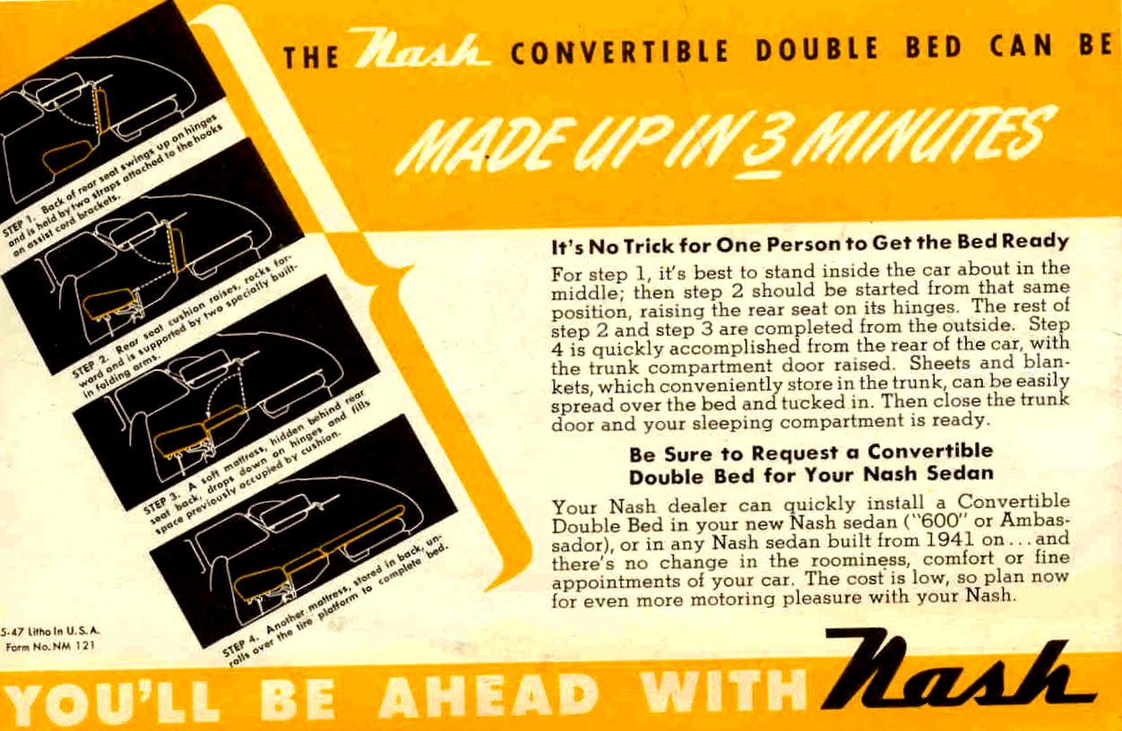1947 Nash Bed Booklet Page 2